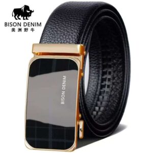 Bison denim belt