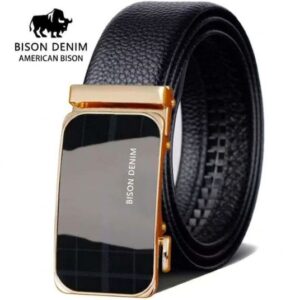 Bison denim belt
